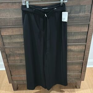 NWT H&M cropped wide leg belted pant size 6